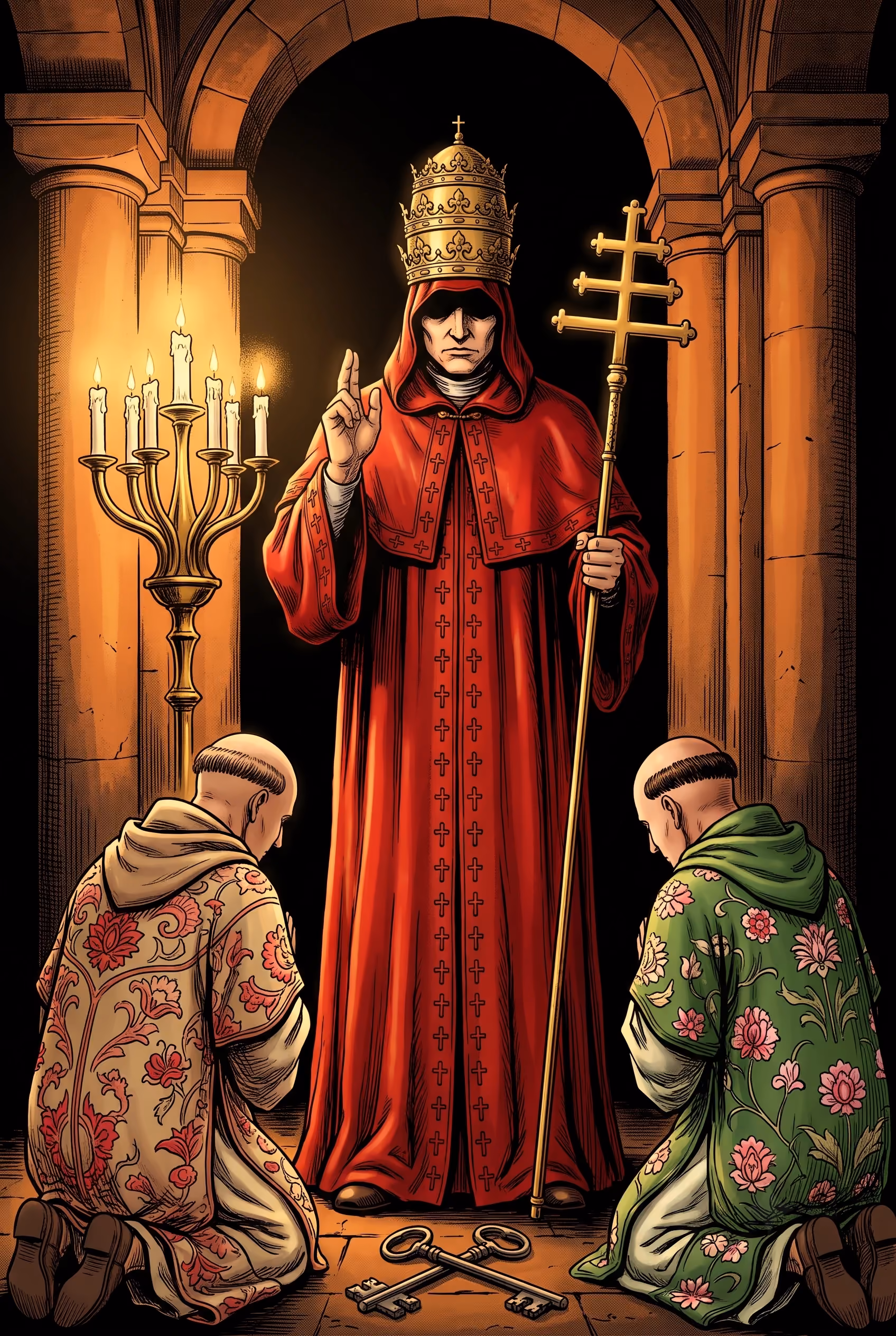 Exemple d'image obtenue avec le prompt Le Pape