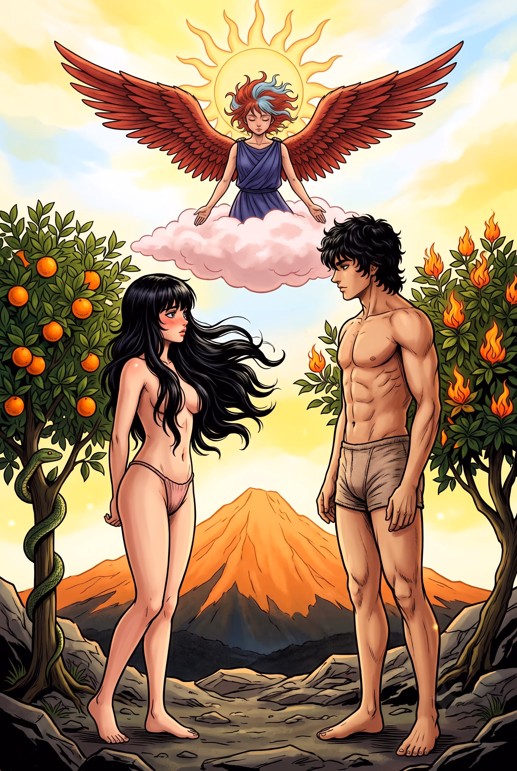 Exemple d'image obtenue avec le prompt Les Amoureux