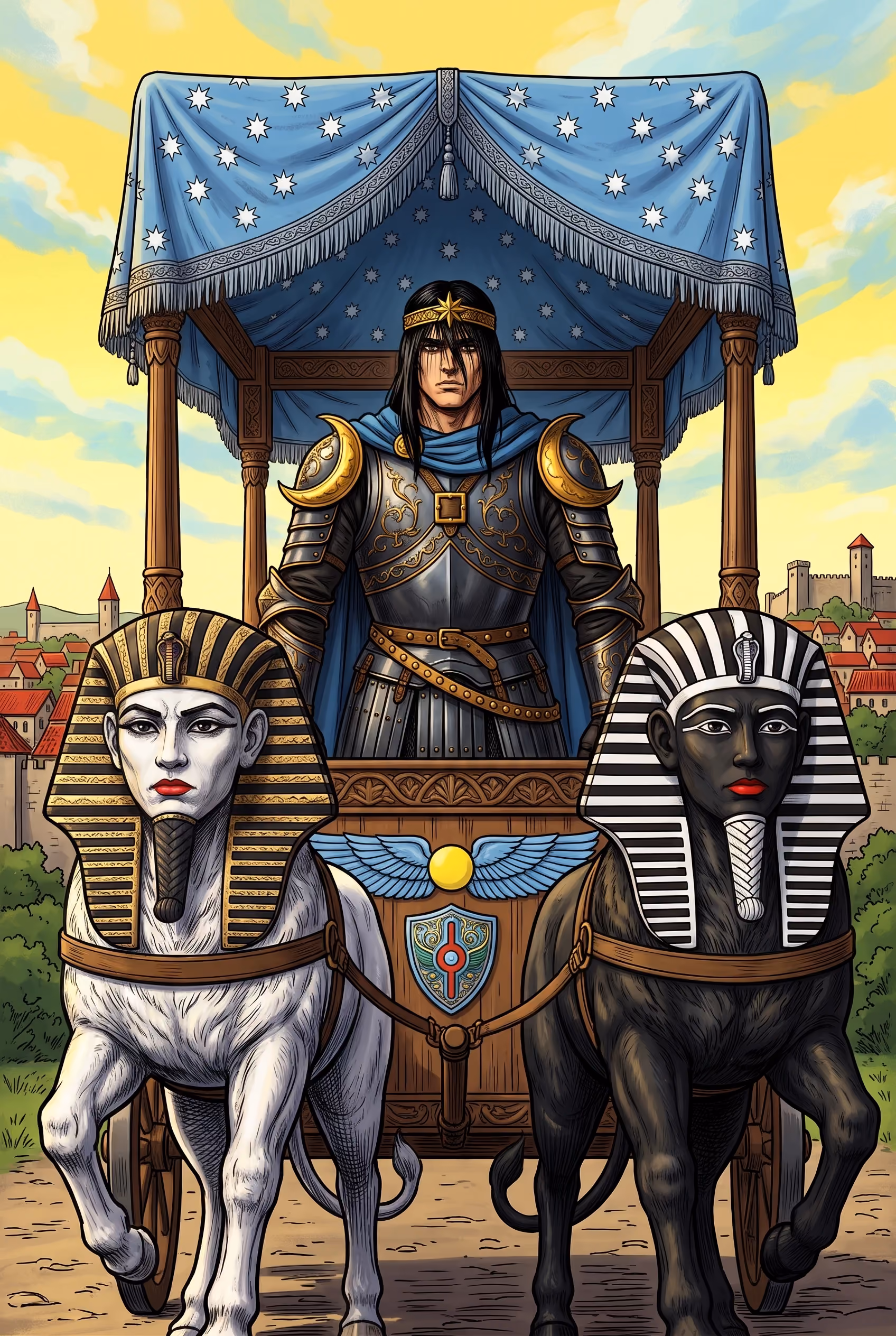 Exemple d'image obtenue avec le prompt Le Chariot